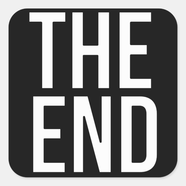 Slutet Fyrkantigt Klistermärke (Framsida)