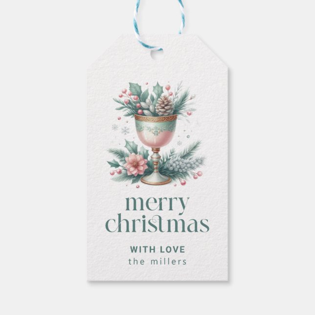 Slutet jultema Finare Chalice Presentetikett (Baksidan)