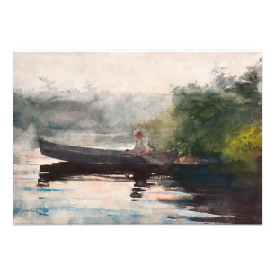 Slutet på dagen, Adirondacks av Winslow Homer Fototryck