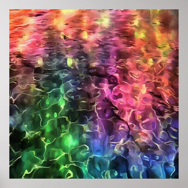 Slutet på den bisarra Abstrakten Regnbåge Poster (Framsidan)