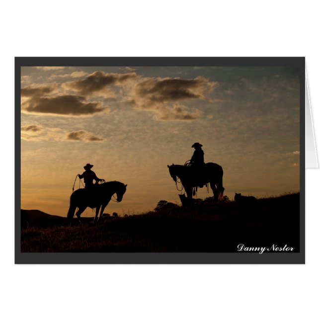 Slutet på en dag hälsningskort (Framsidan Horizontal)