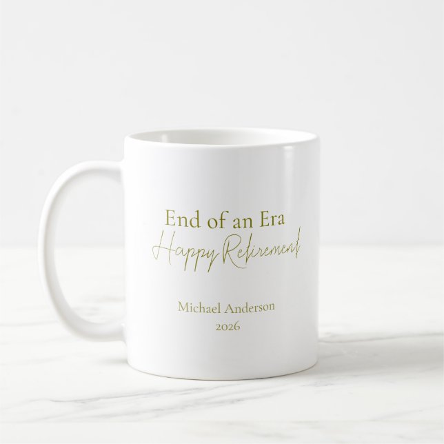 Slutet på en era Elegant pensionsgåva Kaffemugg (Vänster)