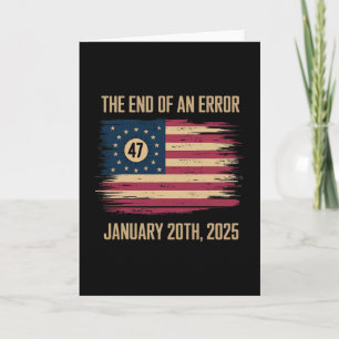 Slutet på ett fel 20 januari 2025 invigning kort