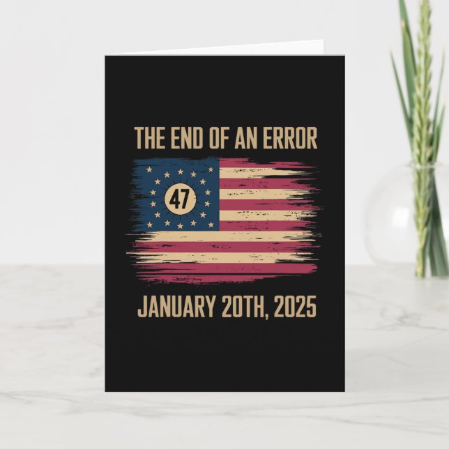 Slutet på ett fel 20 januari 2025 invigning kort (Framsida)