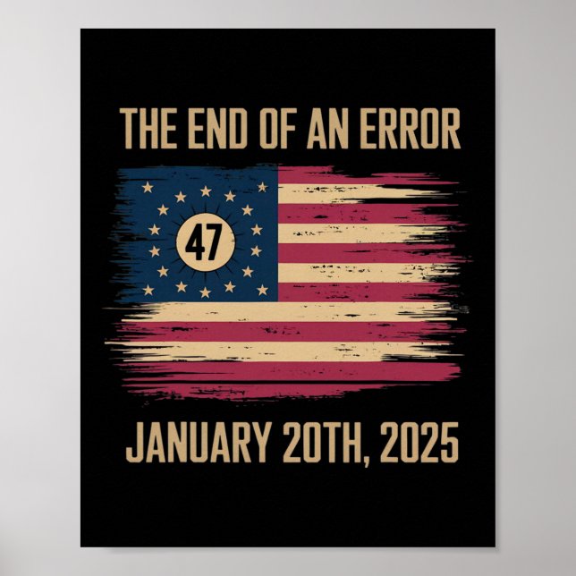 Slutet på ett fel 20 januari 2025 invigning  poster (Framsidan)