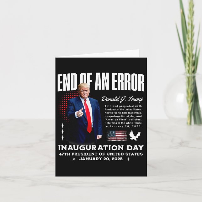 Slutet på ett fel - Trump Inauguration Day Memorab Kort (Framsida)