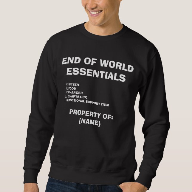 Slutet på ord - T-shirt Lång Ärmad Tröja (Framsida)