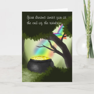 Slutet på Rainbow St. Patrick's Day Card Kort