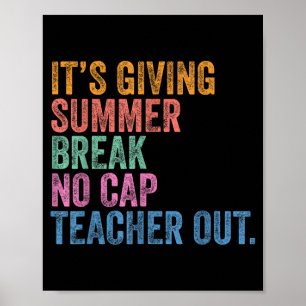 Slutet på skolåret sommarlovsmössa poster