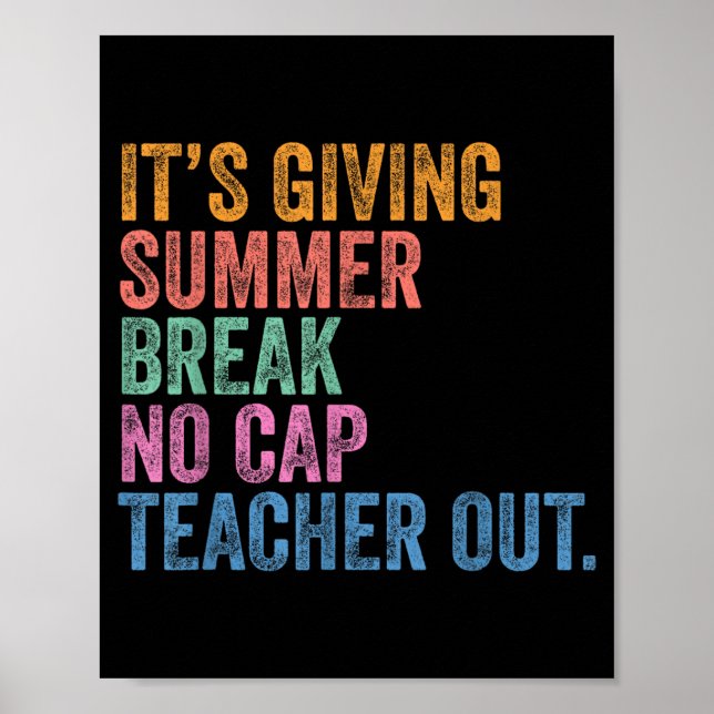 Slutet på skolåret sommarlovsmössa poster (Framsidan)