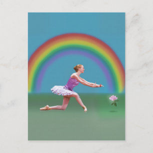 Slutet på vykortet Rainbow Ballerina Vykort
