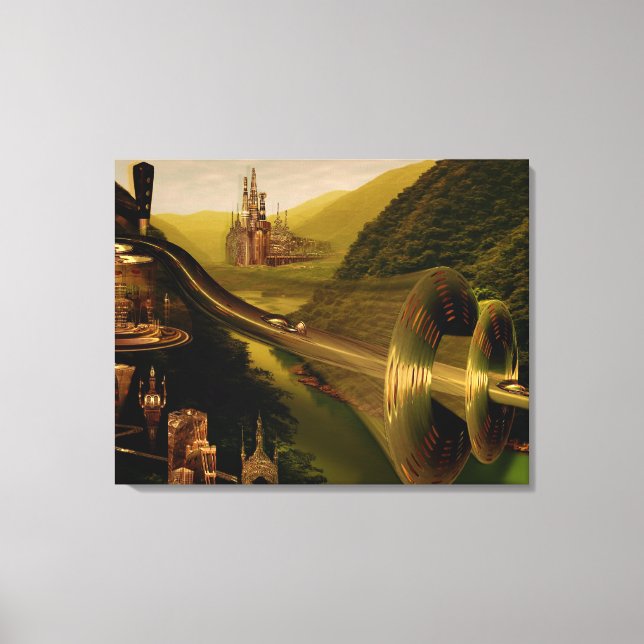 Slutför arbetsyta med ompackad arbetsyta canvastryck (Framsida)