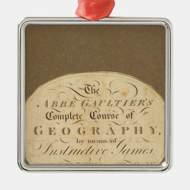 Slutför geografin julgransprydnad metall (Framsidan)