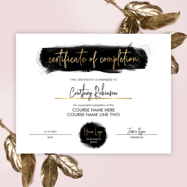 Slutförandecertifikat Black & Guld Salon Award (Skapare uppladdad)