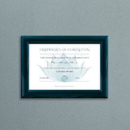 Slutförandecertifikat Lotus Flower för Yoga Reiki