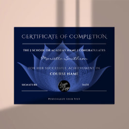 Slutförandecertifikat Lotus Flower för Yoga Reiki