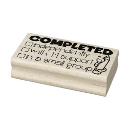 Slutförd lärare Frimärke Stämpel