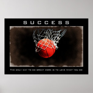 Slutförd stängning av Basketball Artwork Motivatio Poster