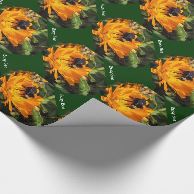 Slutförspån - Calendula och Bee Presentpapper (Hörn)