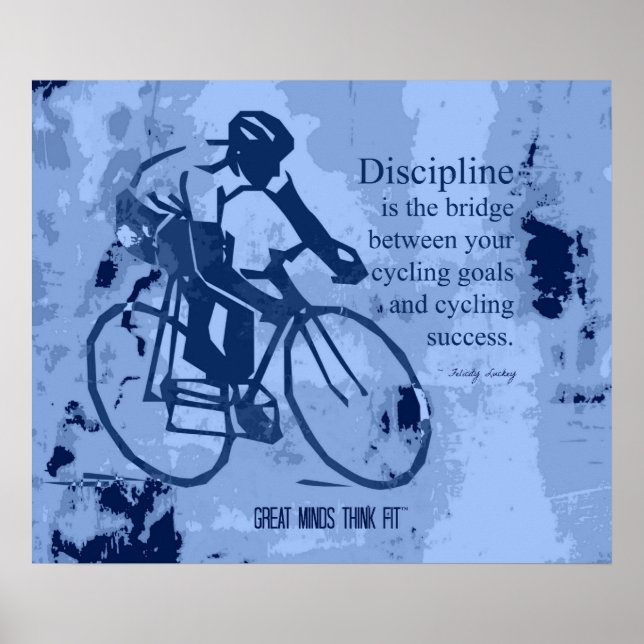 Slutfört cyklingsmål och cykling Poster (Framsidan)