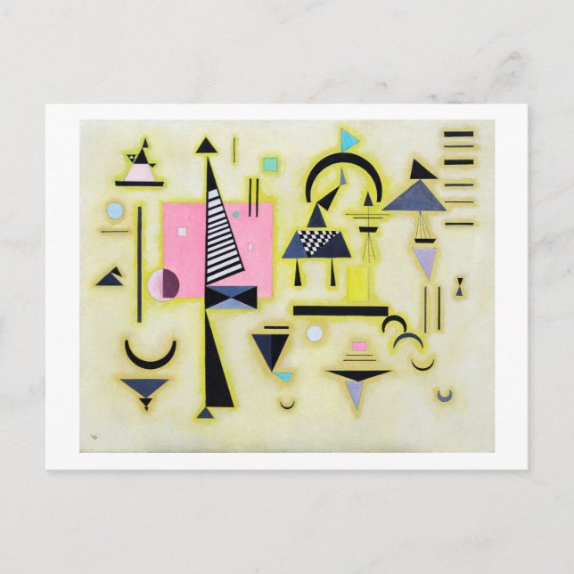 Slutgiltig Rosy, Wassily Kandinsky Vykort (Framsida)