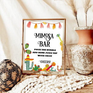 Slutgiltigt Fiesta Bachelorette Mimosa Pub Bord-te Poster