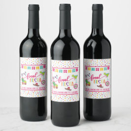 Slutgiltigt Fiesta Bachelorette Party (WH) Vin-mär Vinflaska Etikett