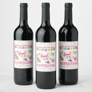 Slutgiltigt Fiesta Bachelorette Party (WH) Vin-mär Vinflaska Etikett