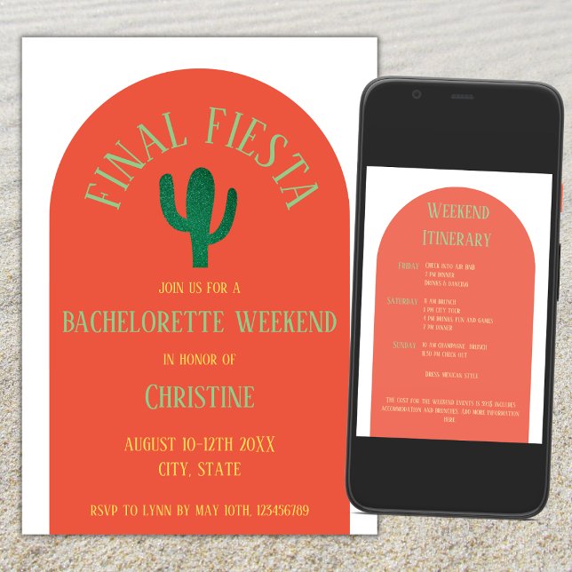 Slutgiltigt Fiesta Cactus Bachelorette Helg Itiner Inbjudningar (final fiesta bachelorette weekend itinerary cactus bachelorette)