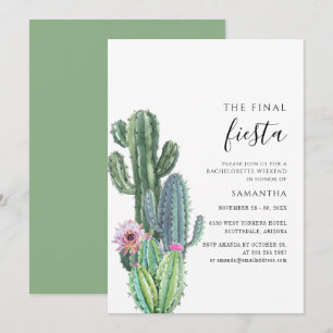 Slutgiltigt Fiesta Cactus Bachelorette Party Inbjudningar
