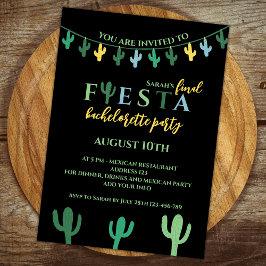 Slutgiltigt Fiesta Cactus Vibrant Bachelorette Par Inbjudningar