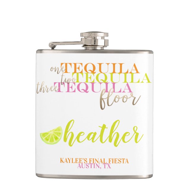 Slutgiltigt Fiesta Favor Tequila Bachelorette-part Fickplunta (Framsidan)