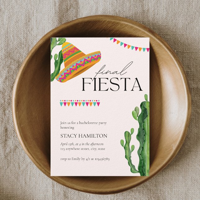Slutgiltigt Fiesta Mexican Bachelorette Party Inbjudningar (Skapare uppladdad)