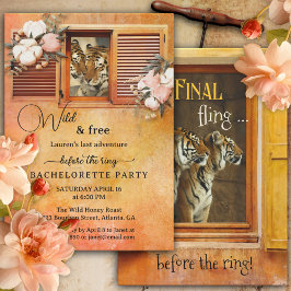 Slutgiltigt Fling Tiger Bachelorette Party Inbjudningar