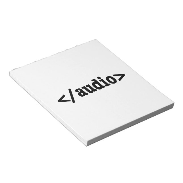 Slutkod för HTML5-Audio Anteckningsblock (Vinklad)