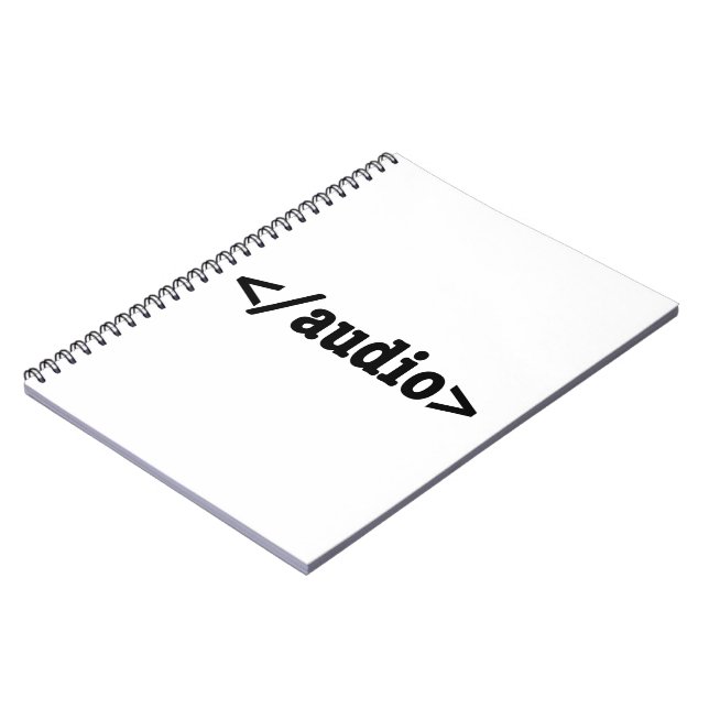 Slutkod för HTML5-Audio Anteckningsbok Med Spiral (Vänstra Sidan)