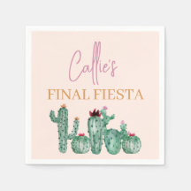 Slutlig Fiesta Bachelorette Cocktail Napkin