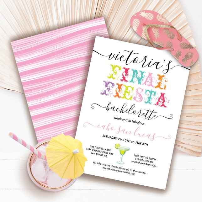 Slutlig Fiesta Bachelorette Helg Party Inbjudningar (Skapare uppladdad)