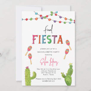 Slutlig Fiesta Mexican Bachelorette helg Inbjudningar