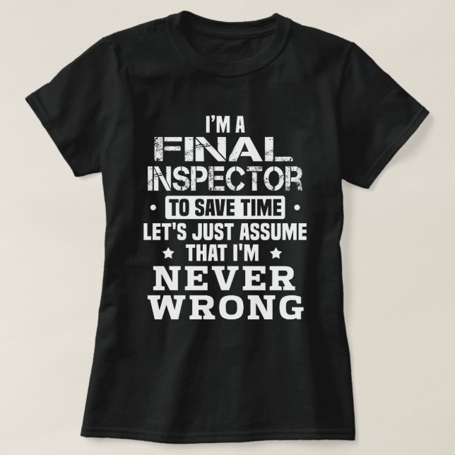 Slutlig inspektör t shirt (Design framsida)