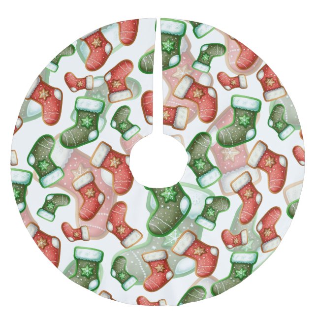 Slutlig julklapp i Mönster Julgransmatta Borstad Polyester (Framsidan)