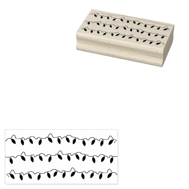 Slutlig julsträng Ljus Helgdag Stämpel (Stämplad)