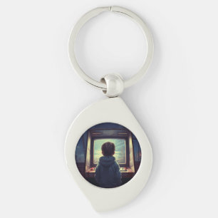 Slutlig nivå   En Retro Arcade Dream Swirl Silverfärgad Nyckelring