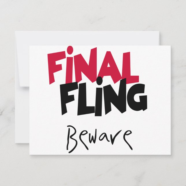 Slutlig påfyllning av Bachelorette-skjortor och pr Inbjudningar (Framsida)