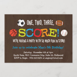 Slutlig poängsport Födelsedagsfest inbjudan