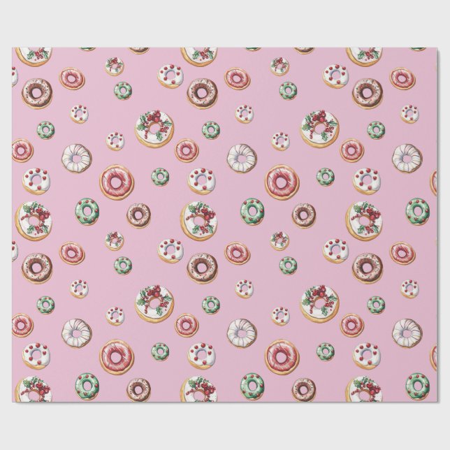 Slutliga juldonuts Mönster Presentpapper (Platt)