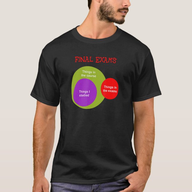 Slutliga prov men sant diagram t shirt (Framsida)