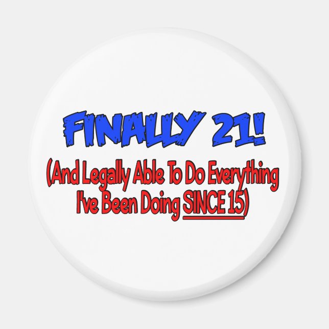 Slutligen 21! magnet (Framsidan)