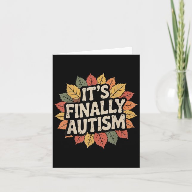 Slutligen Autism Höst Kort (Framsida)