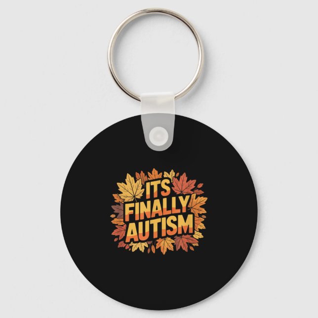 Slutligen Autism Höst Nyckelring (Framsida)